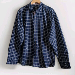De Niko Milano Mens Check Button Down Shirt 2XL